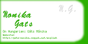 monika gats business card